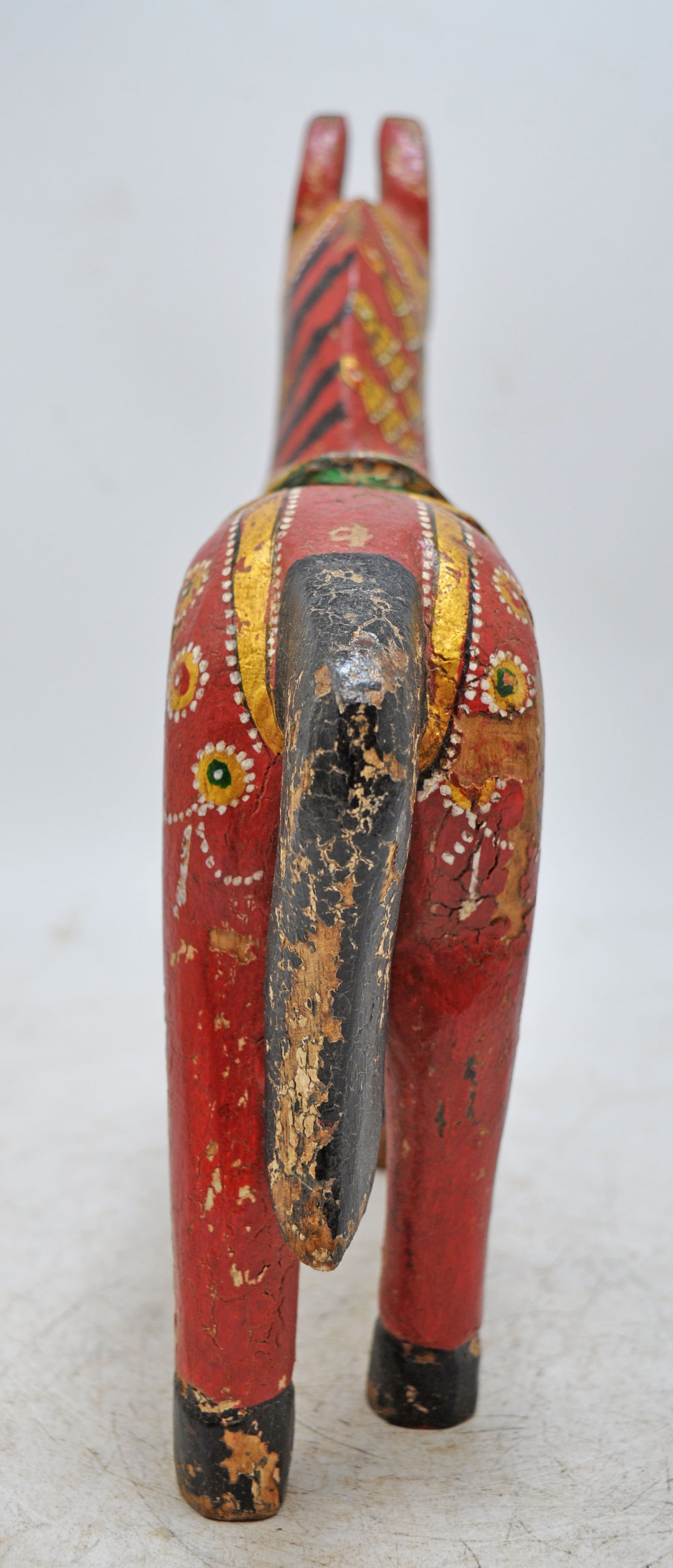 Hand Carved Wooden Standing Horse Figurine Fine Rustic Hand Painted
