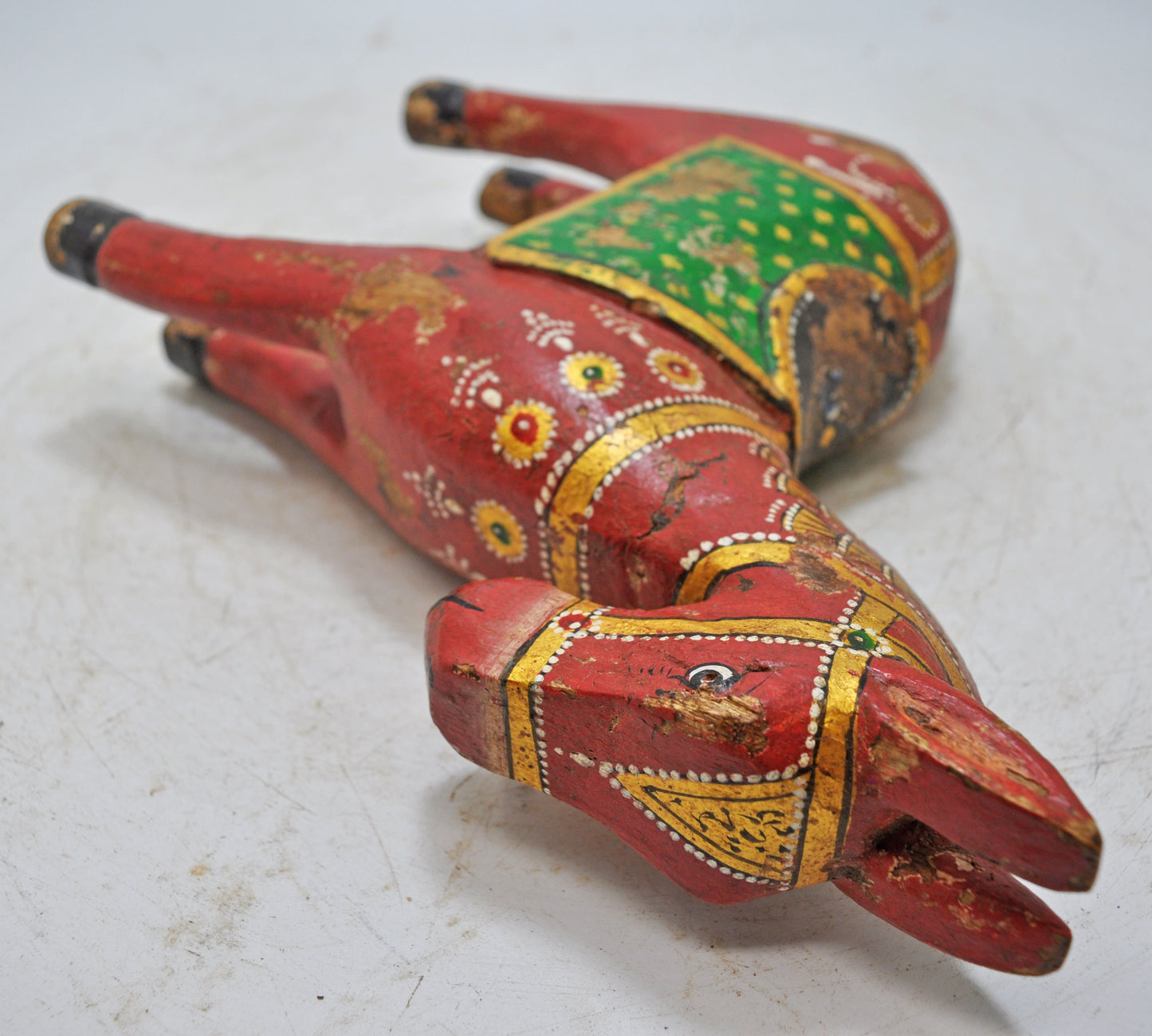 Hand Carved Wooden Standing Horse Figurine Fine Rustic Hand Painted