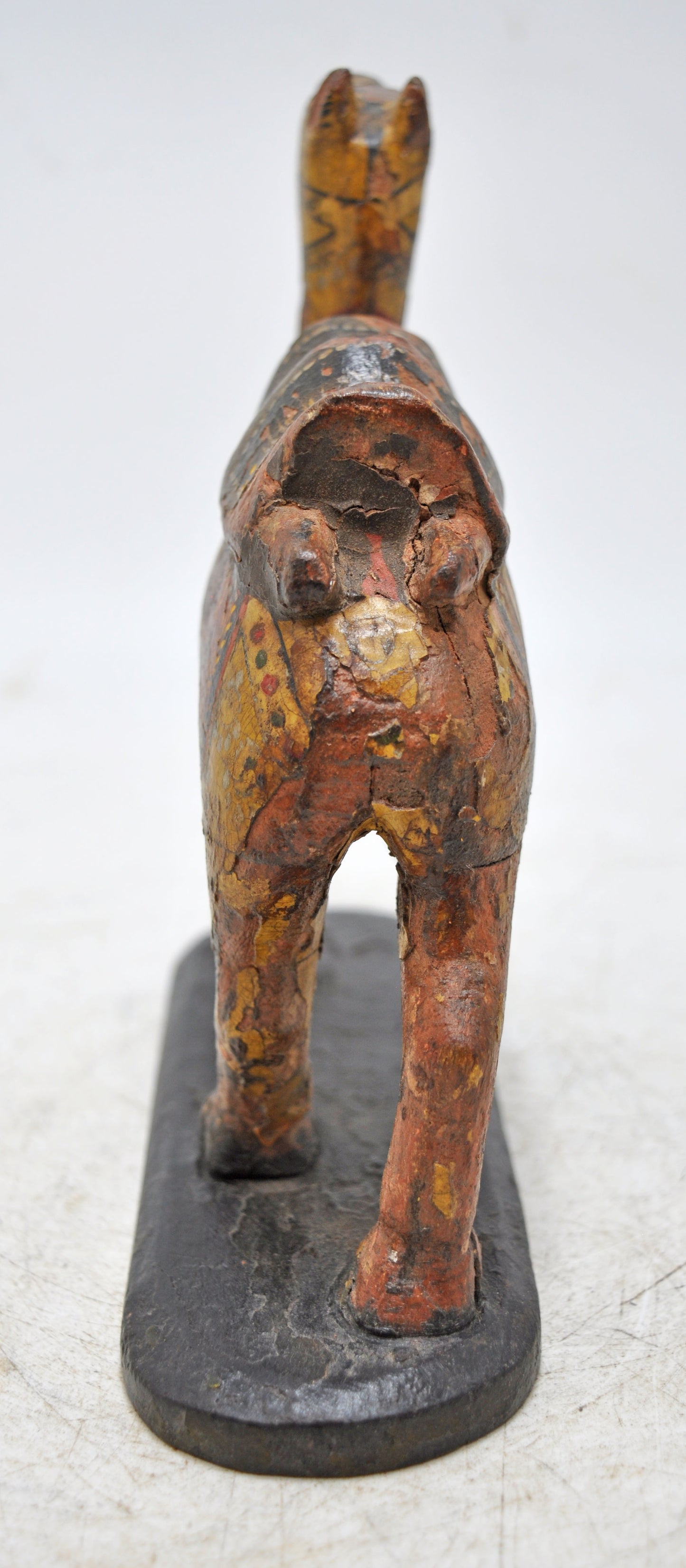 Vintage Wooden Camel Figurine Original Old Hand Carved Fine Painted