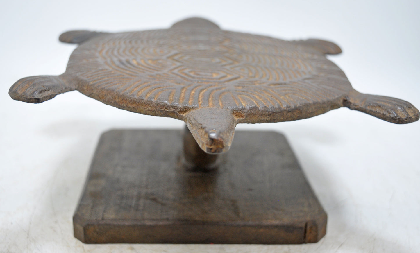 Antique Wooden Tortoise Figurine Original Old Fine Hand Carved