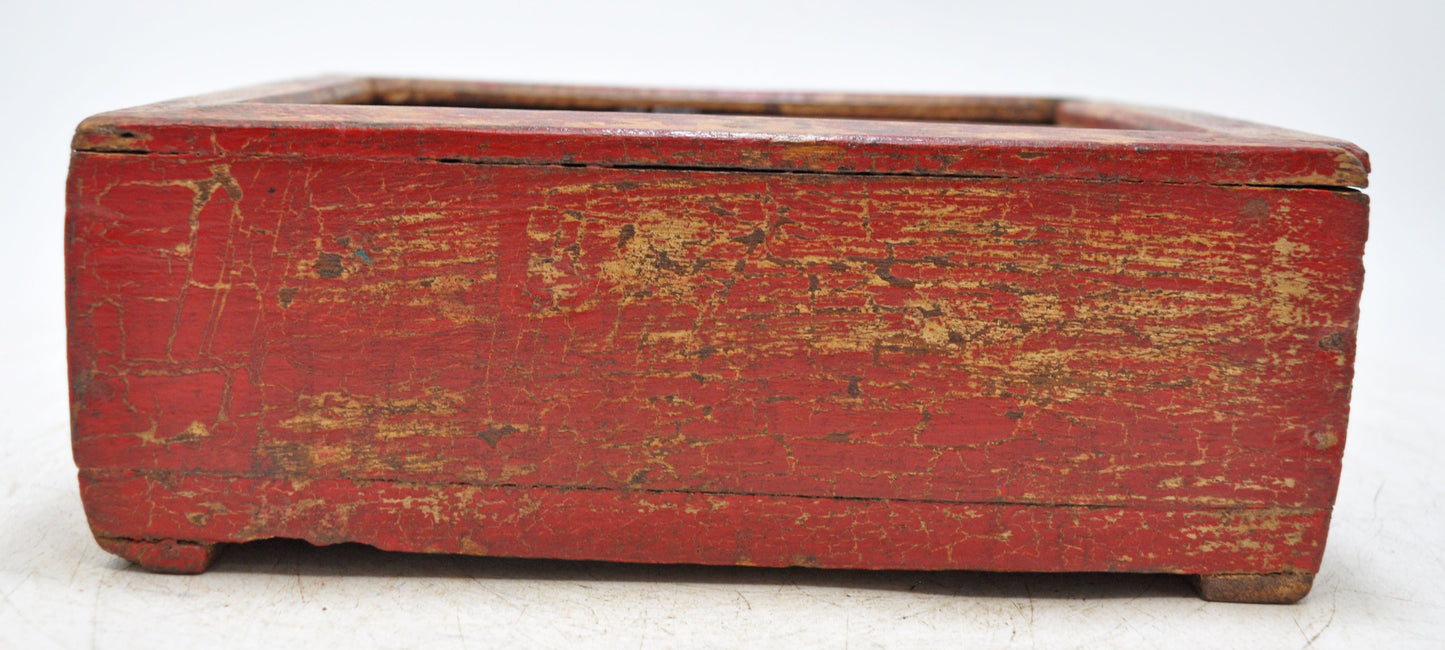 Vintage Wooden Kitchenware Spice Box Original Old Hand Crafted