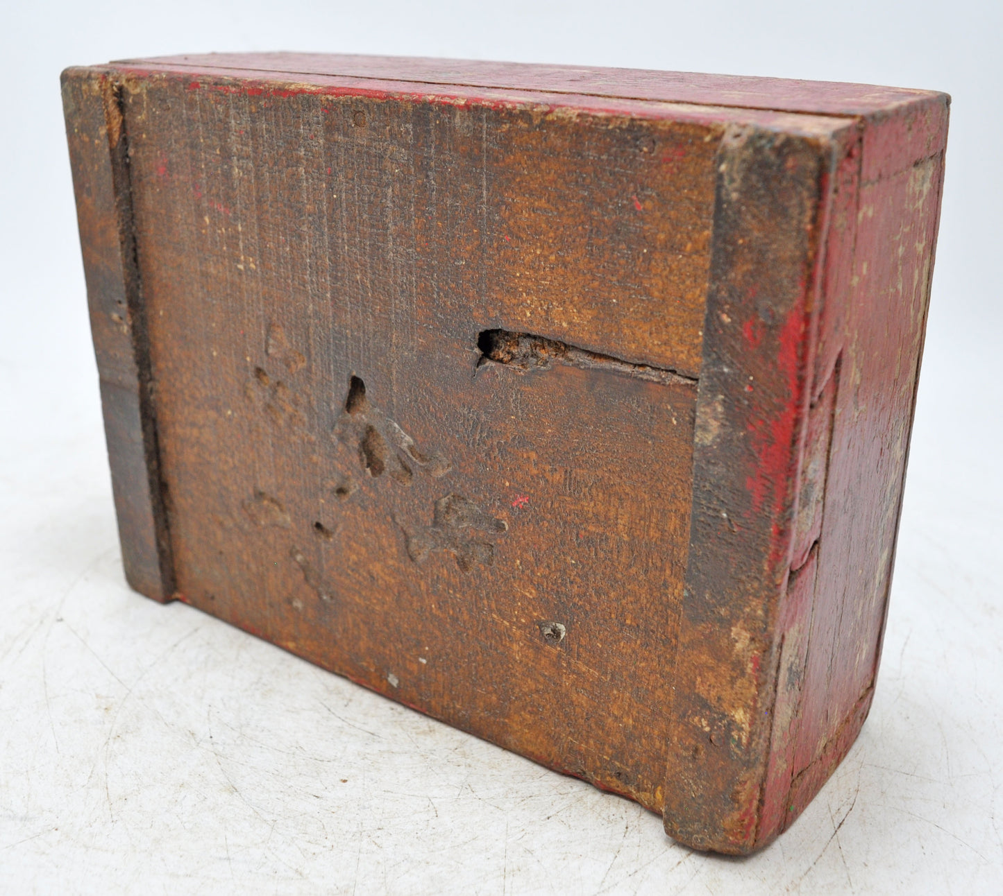 Vintage Wooden Kitchenware Spice Box Original Old Hand Crafted