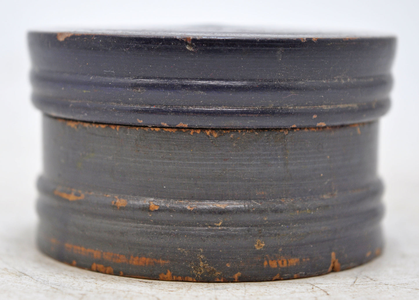 Antique Wooden Kum Kum Powder Tika Box Original Old Lacquer Painted