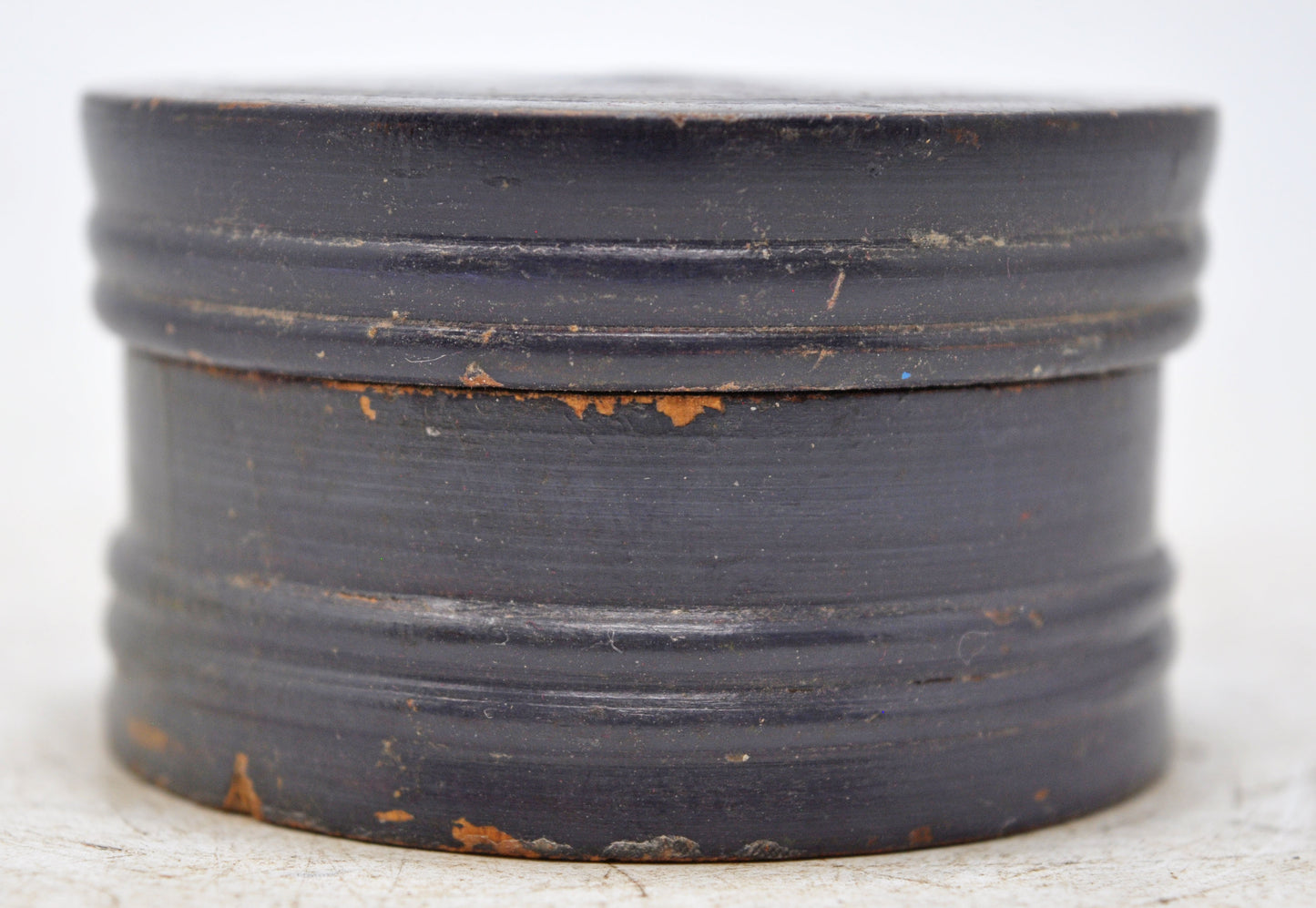 Antique Wooden Kum Kum Powder Tika Box Original Old Lacquer Painted