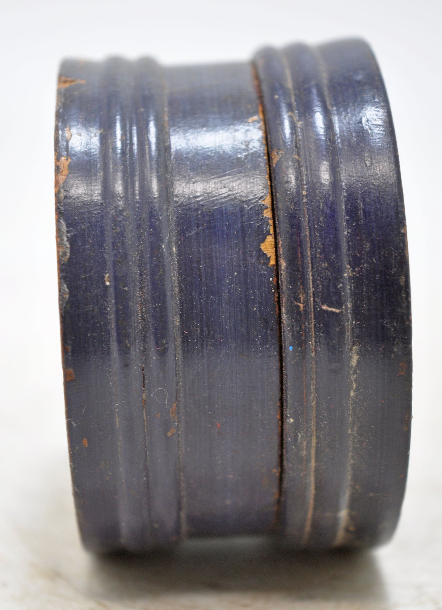 Antique Wooden Kum Kum Powder Tika Box Original Old Lacquer Painted