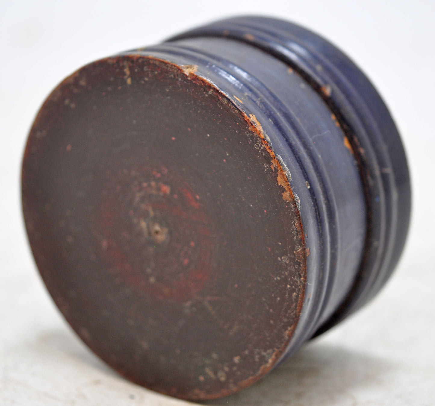 Antique Wooden Kum Kum Powder Tika Box Original Old Lacquer Painted
