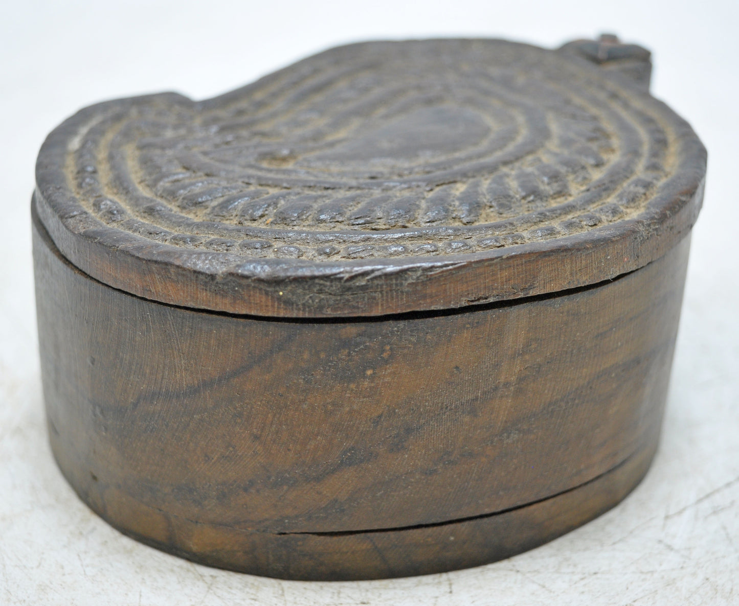 Antique Wooden Kitchenware Spice Box Original Old Hand Crafted Carved