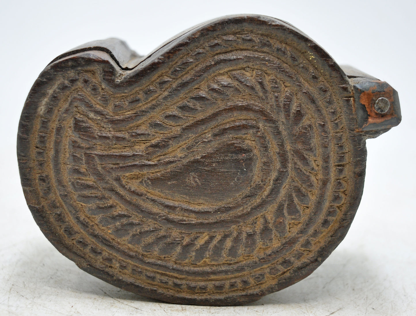 Antique Wooden Kitchenware Spice Box Original Old Hand Crafted Carved