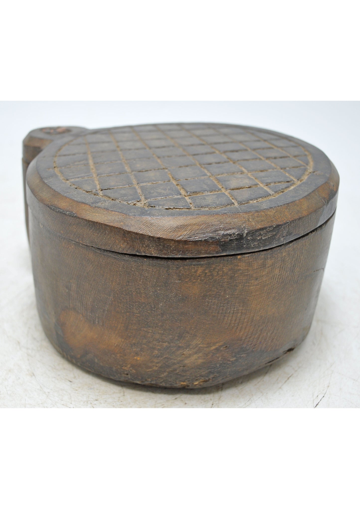 Antique Wooden Kitchenware Spice Box Original Old Hand Crafted Carved