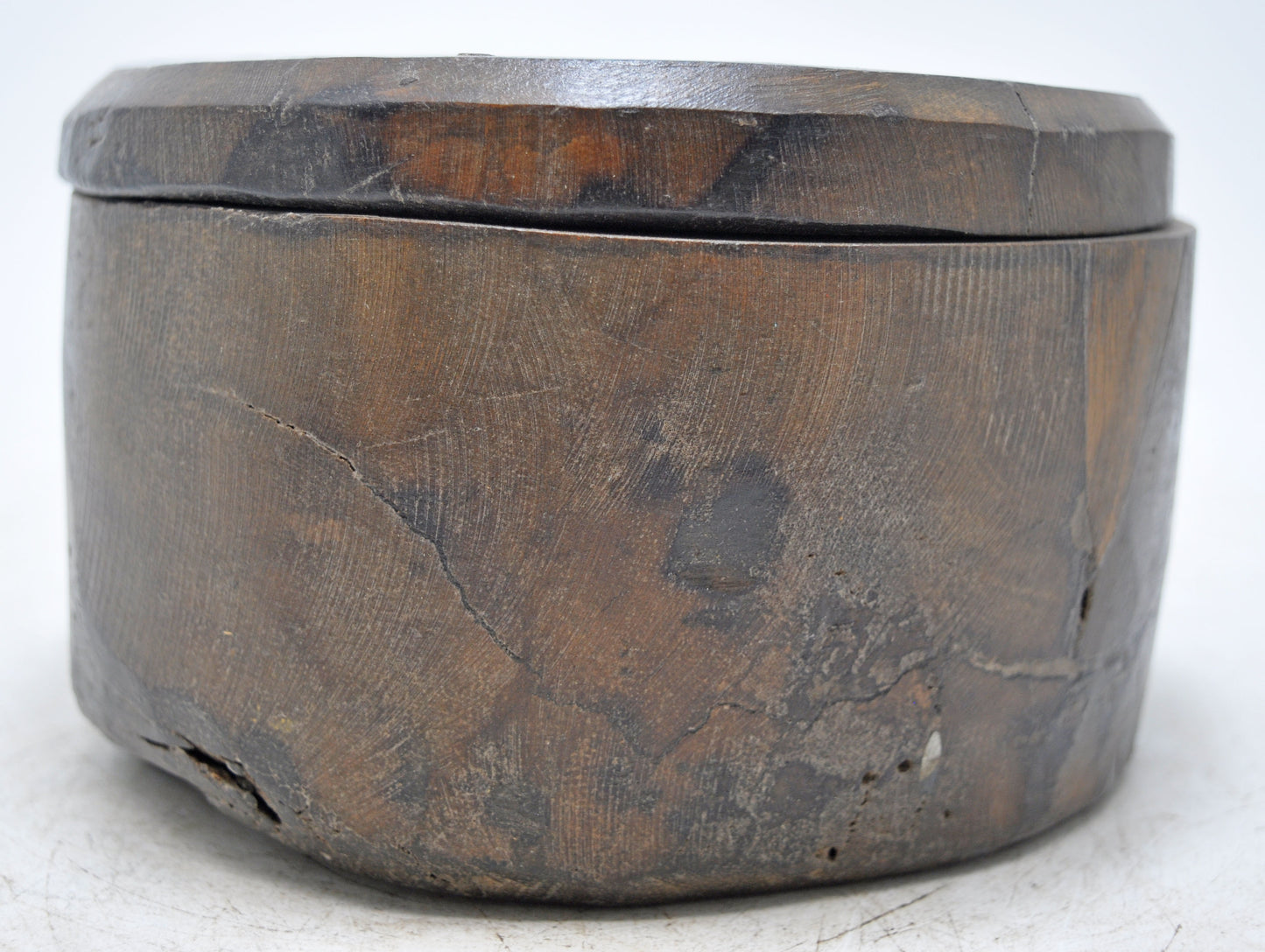 Antique Wooden Kitchenware Spice Box Original Old Hand Crafted Carved