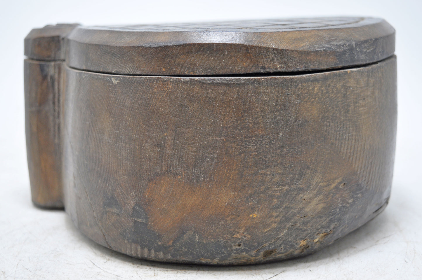 Antique Wooden Kitchenware Spice Box Original Old Hand Crafted Carved