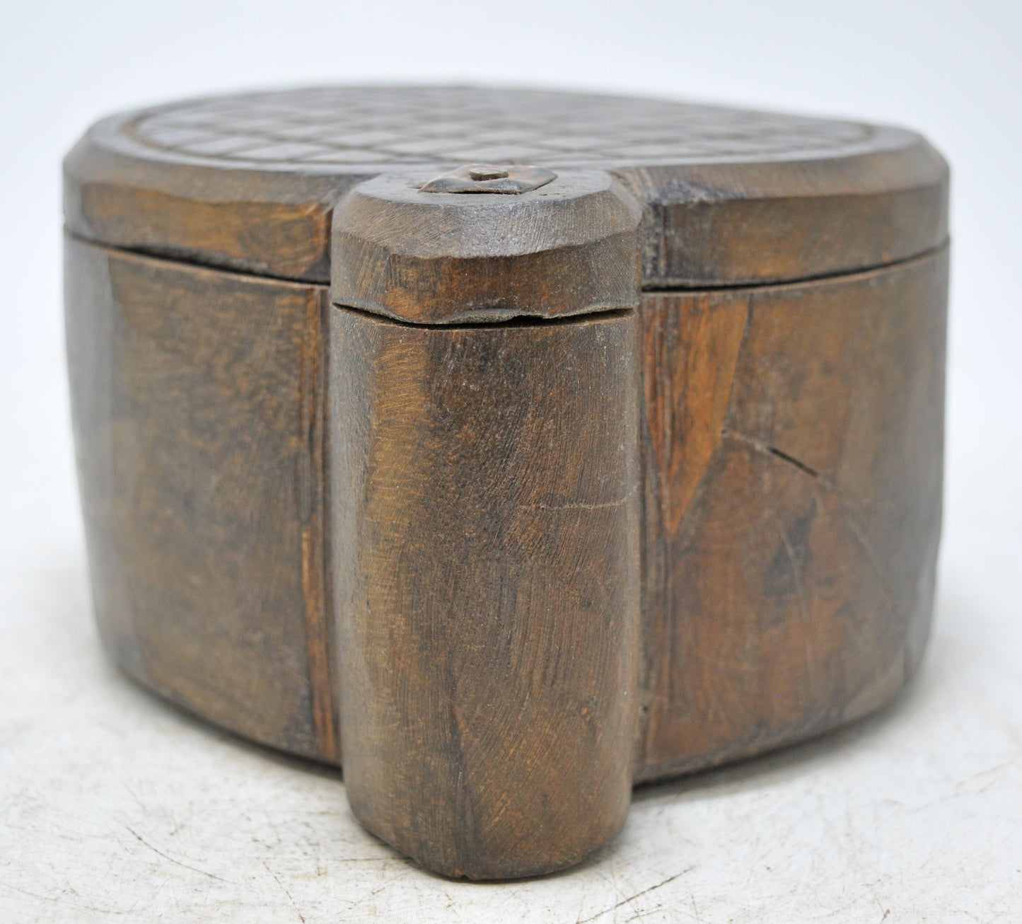 Antique Wooden Kitchenware Spice Box Original Old Hand Crafted Carved