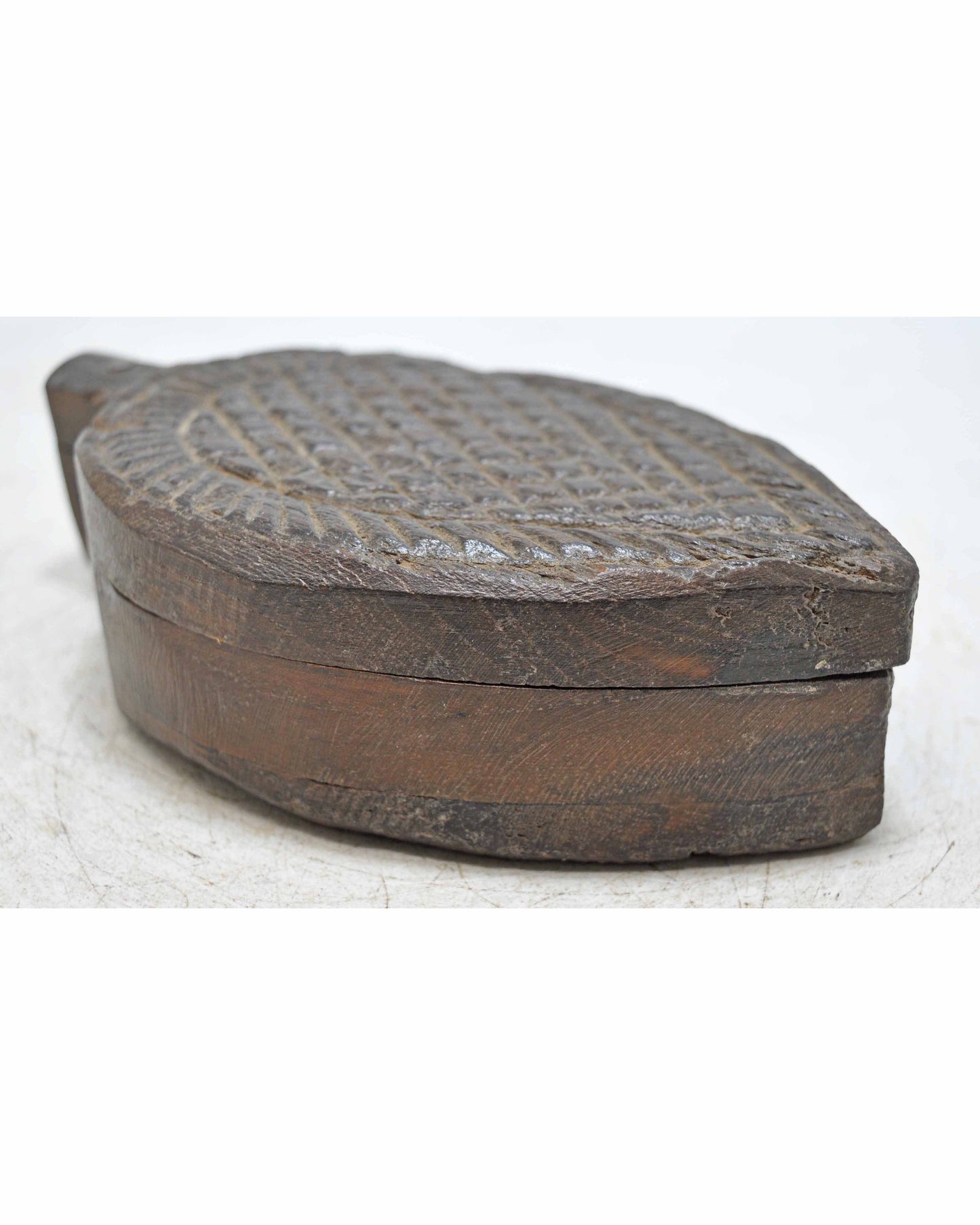 Antique Wooden Kitchenware Spice Box Original Old Hand Crafted Carved
