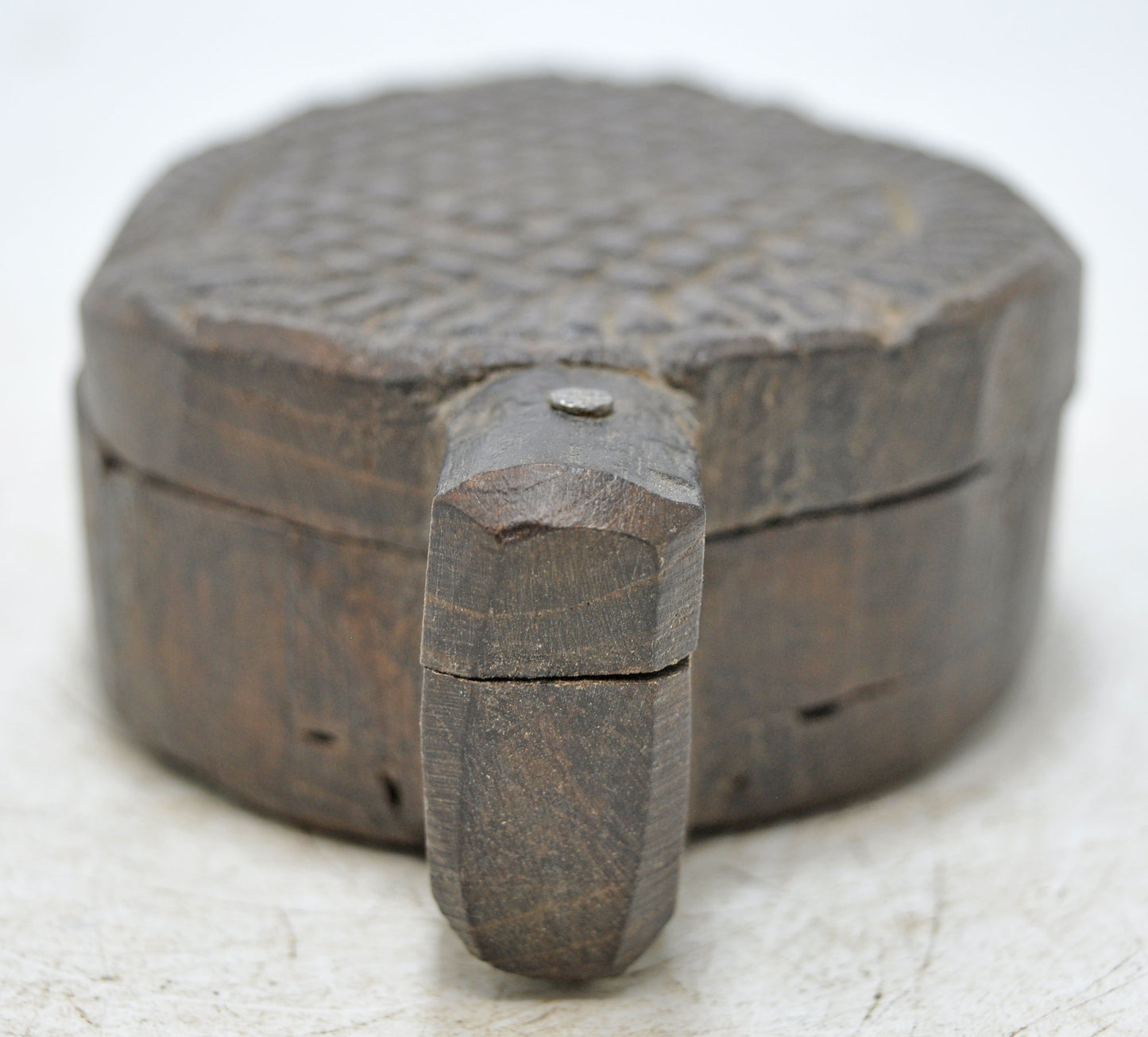 Antique Wooden Kitchenware Spice Box Original Old Hand Crafted Carved