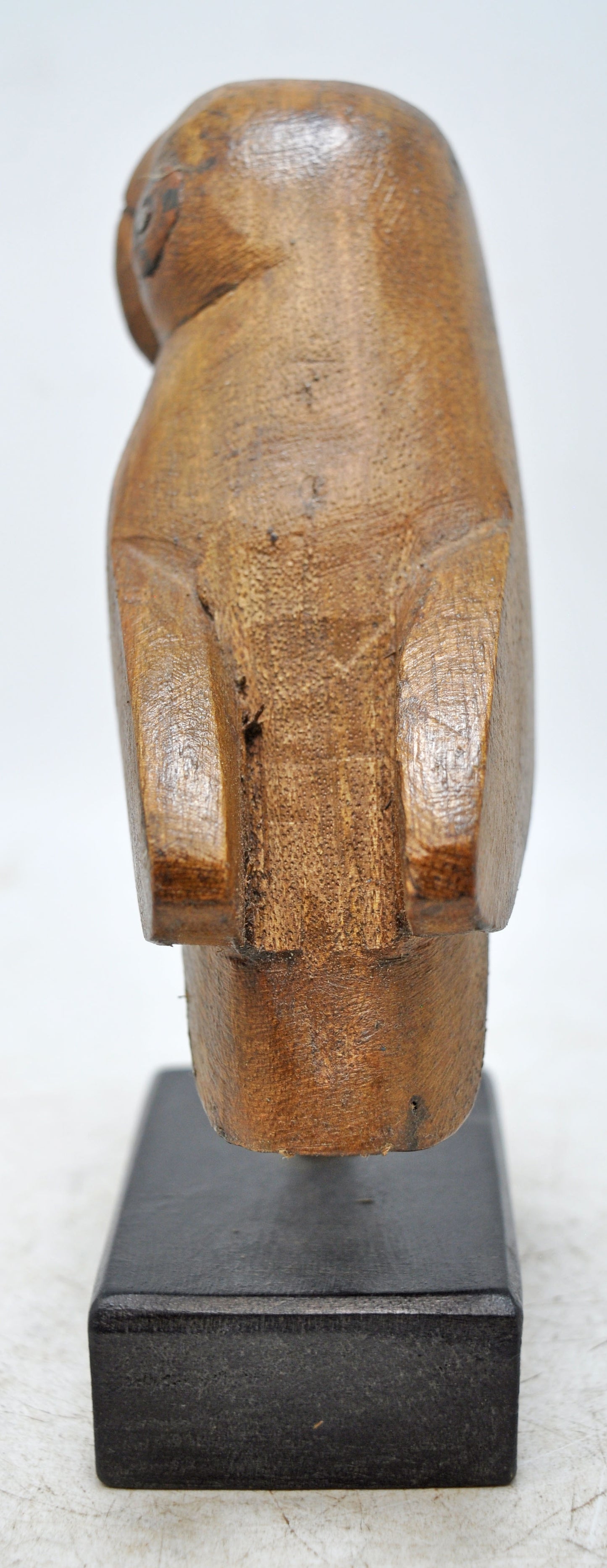 Vintage Wooden Owl Bird Figurine Original Old Hand Carved
