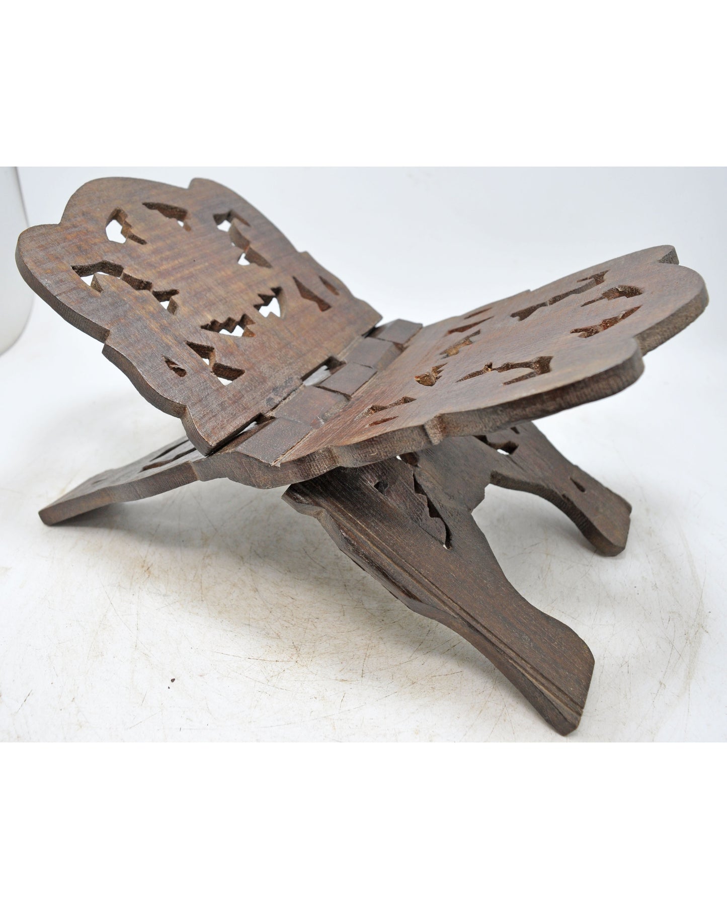Vintage Wooden Holy Quran Book Stand Original Old Hand Carved Crafted