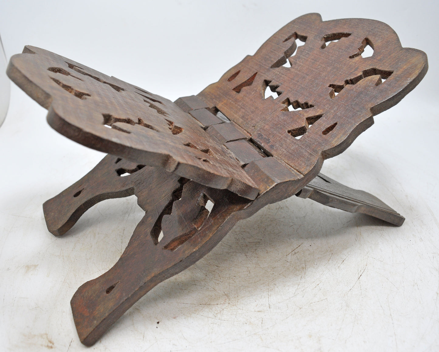 Vintage Wooden Holy Quran Book Stand Original Old Hand Carved Crafted
