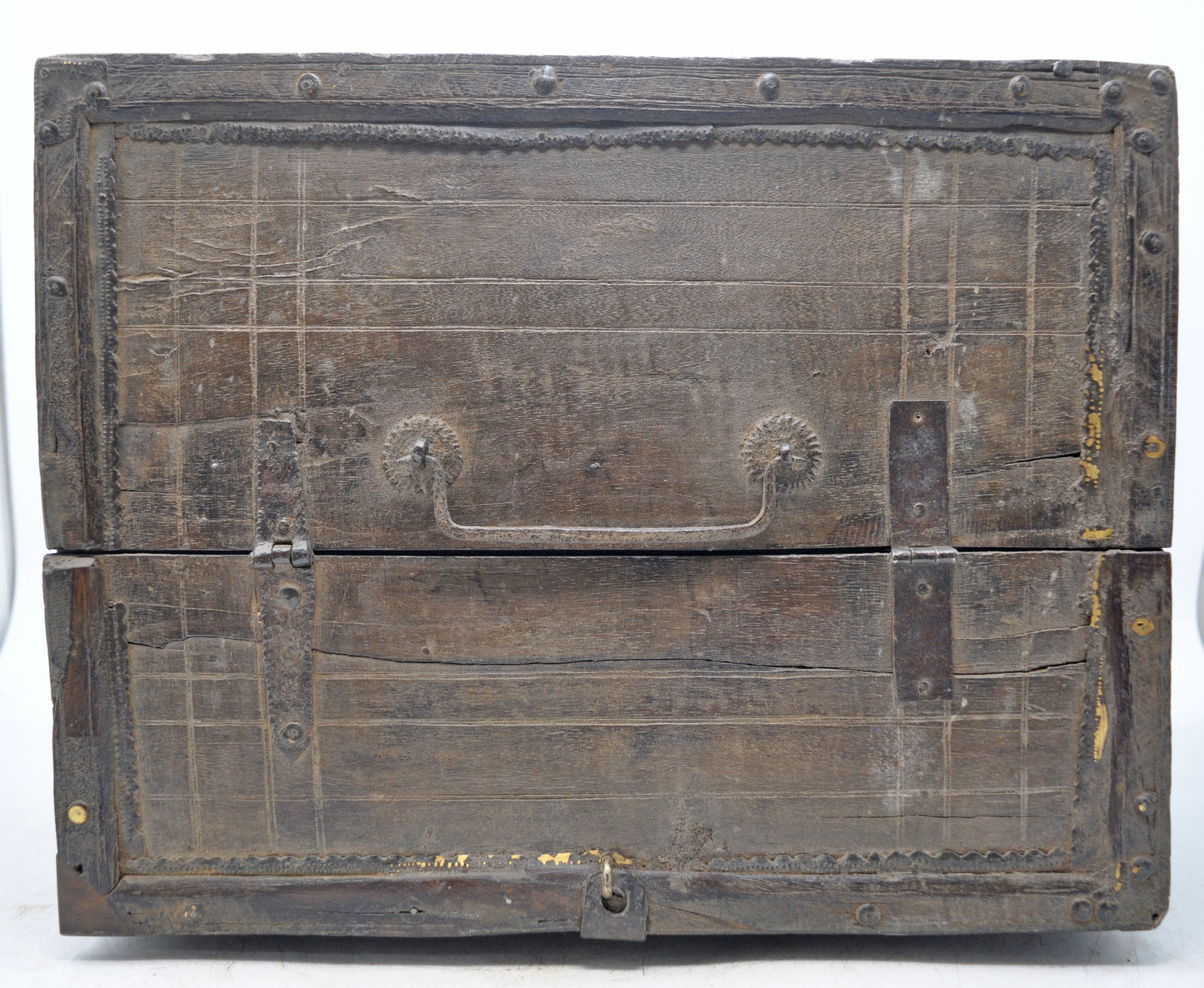 Antique Wooden Storage Chest Trunk Box Original Old Hand Crafted