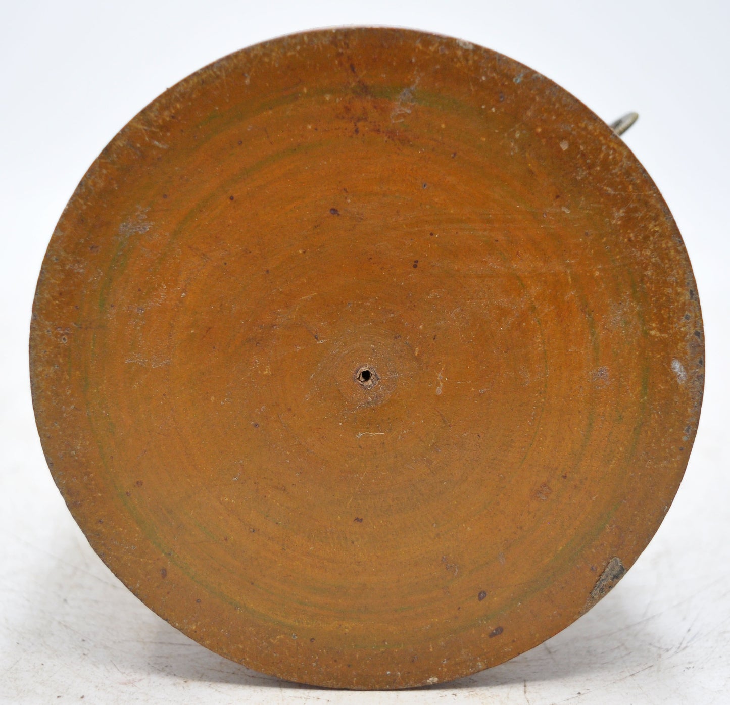 Antique Wooden Kum Kum Powder Tika Box Original Old Hand Carved Lacquer Painted