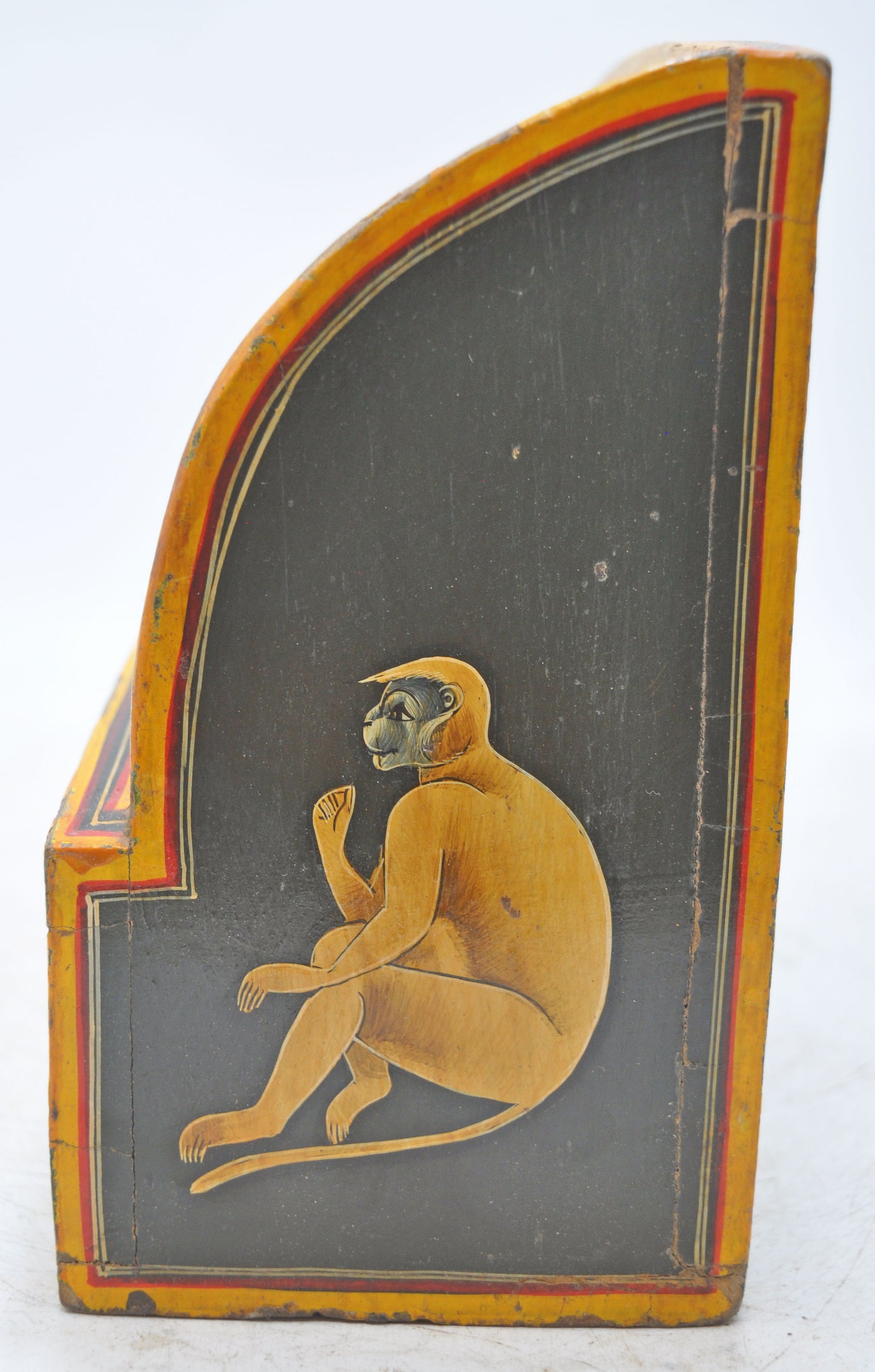 Vintage Wooden Paper Tray Original Old Hand Crafted Fine Painted