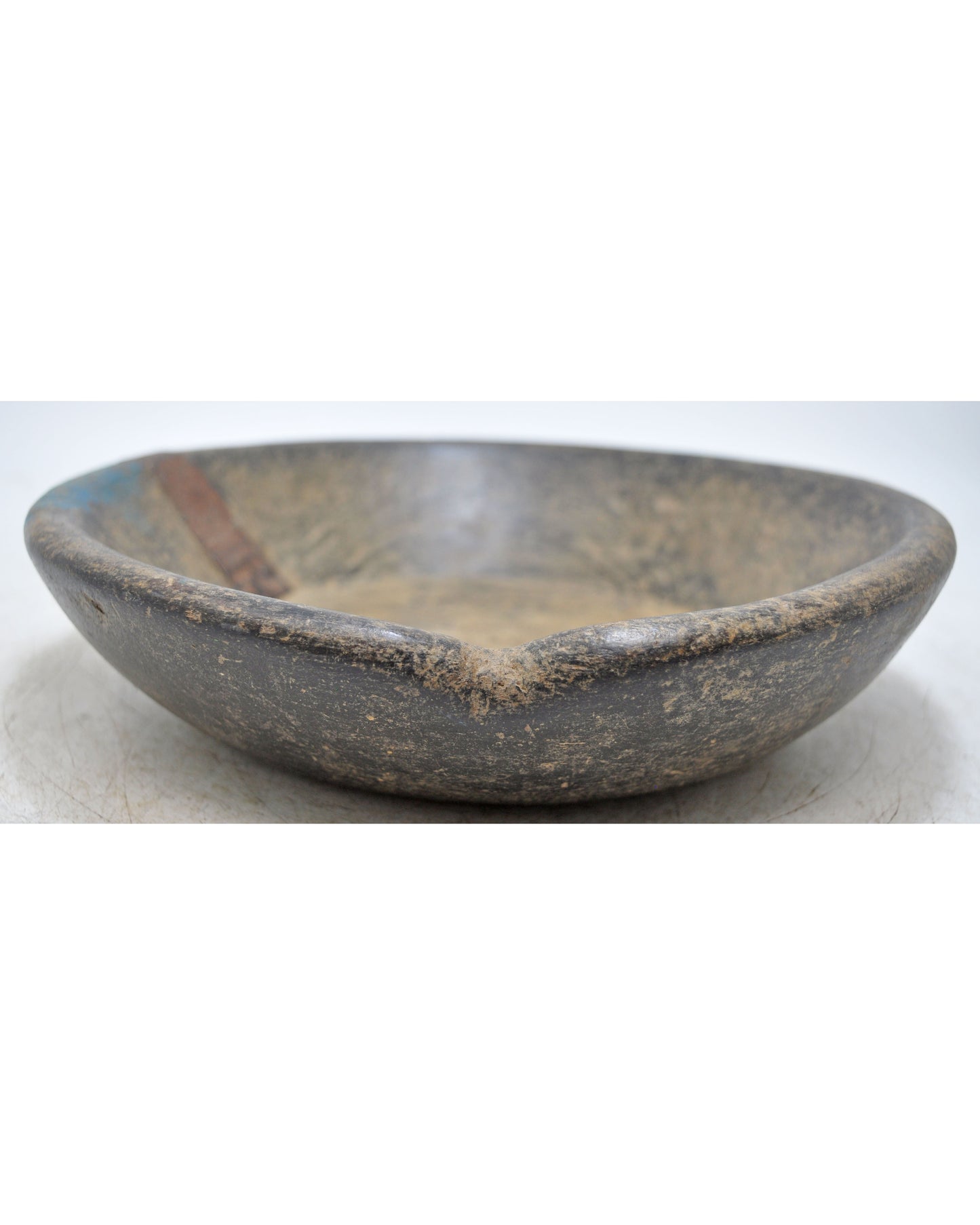 Antique Wooden Dough Kneading Parat Bowl Original Old Hand Carved