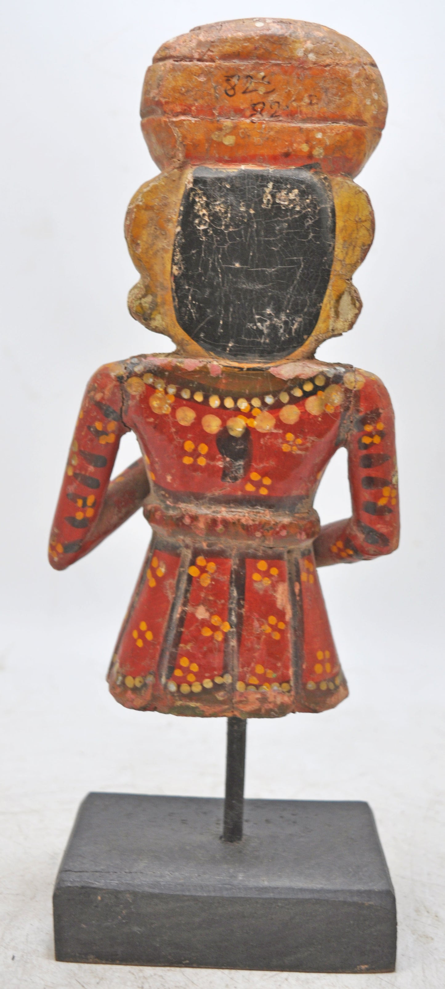 Vintage Wooden Watchman Figurine Original Old Hand Carved Painted