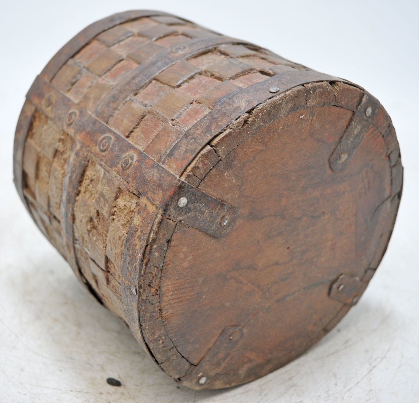 Vintage Wooden Small Grain Measurement Pot Original Old Hand Crafted