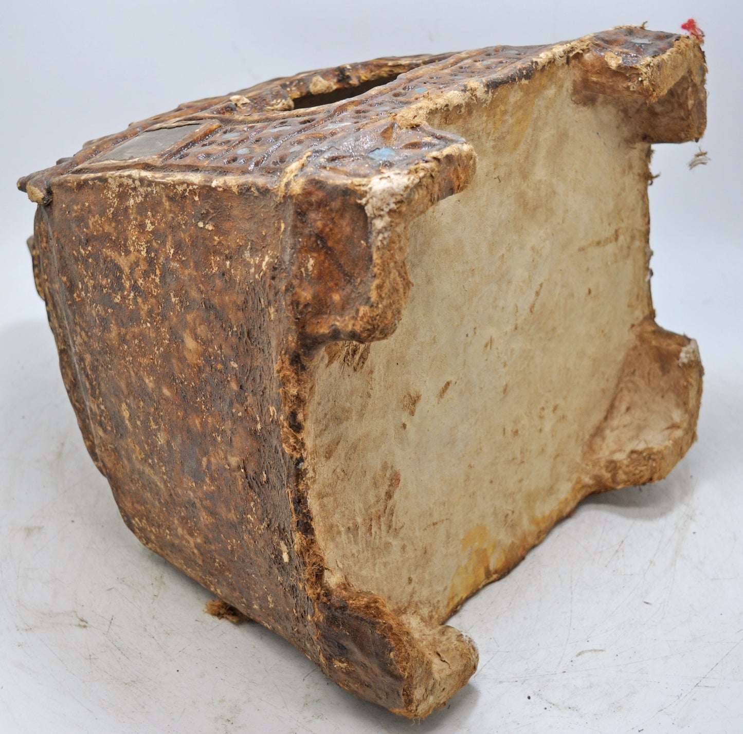 Antique Papiermache Tribal Temple God Worship Pedestal Original Old Hand Crafted