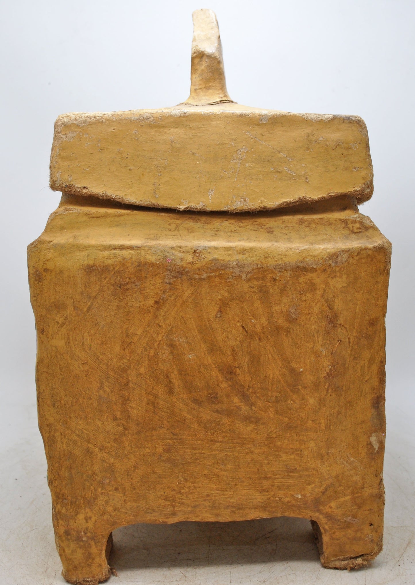 Antique Papiermache Tribal Storage Box Original Old Hand Crafted