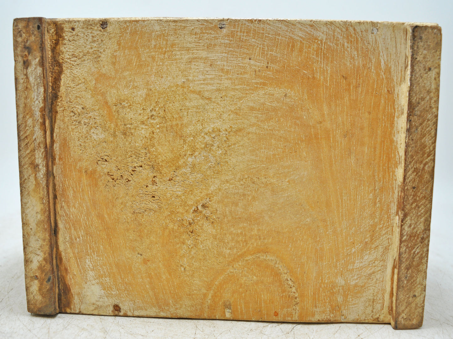 Vintage Wooden Kitchenware Spice Box Original Old Hand Crafted White Rustic