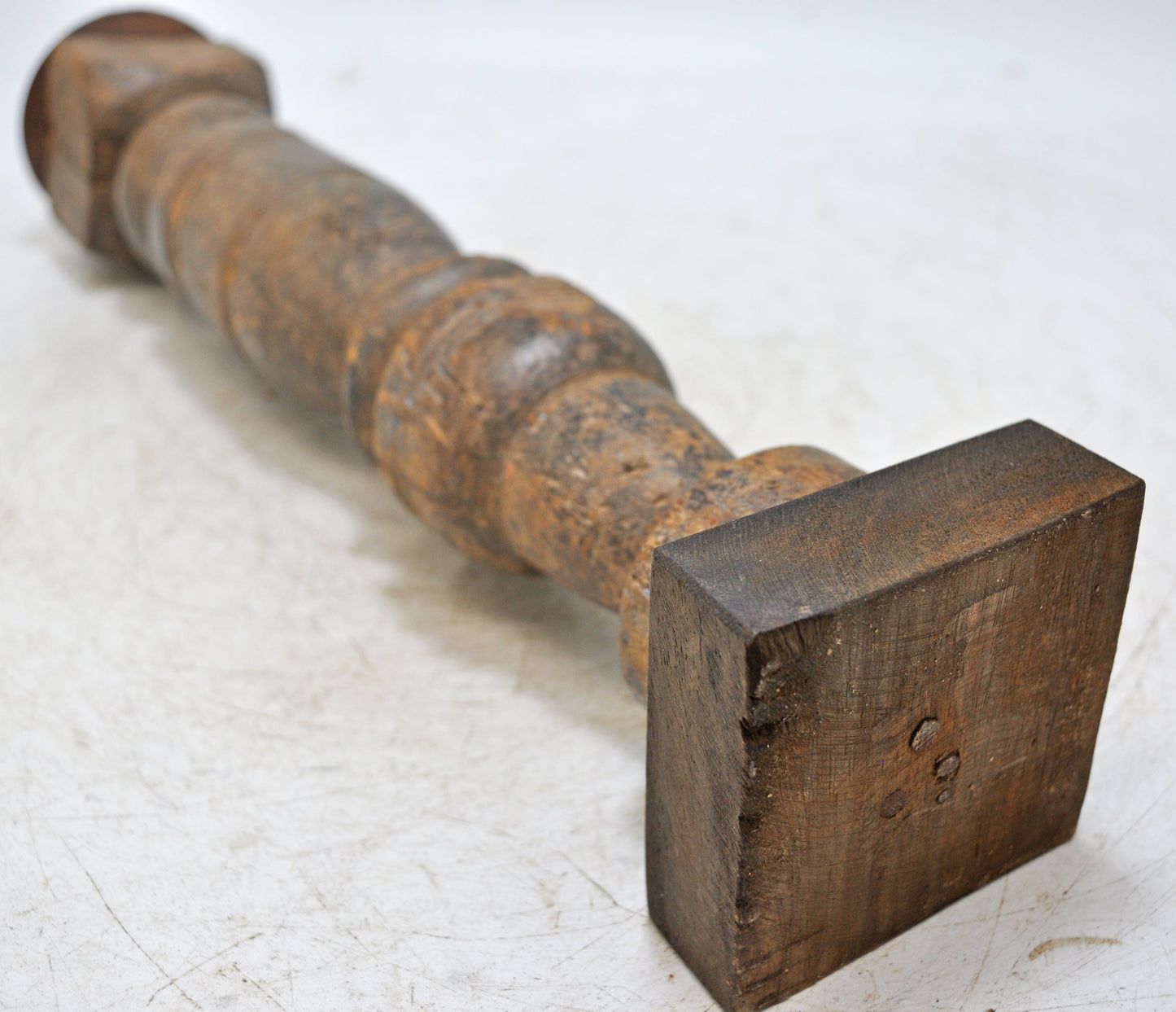 Antique Wooden Paga Leg Candle Holder Stand Original Old Hand Carved