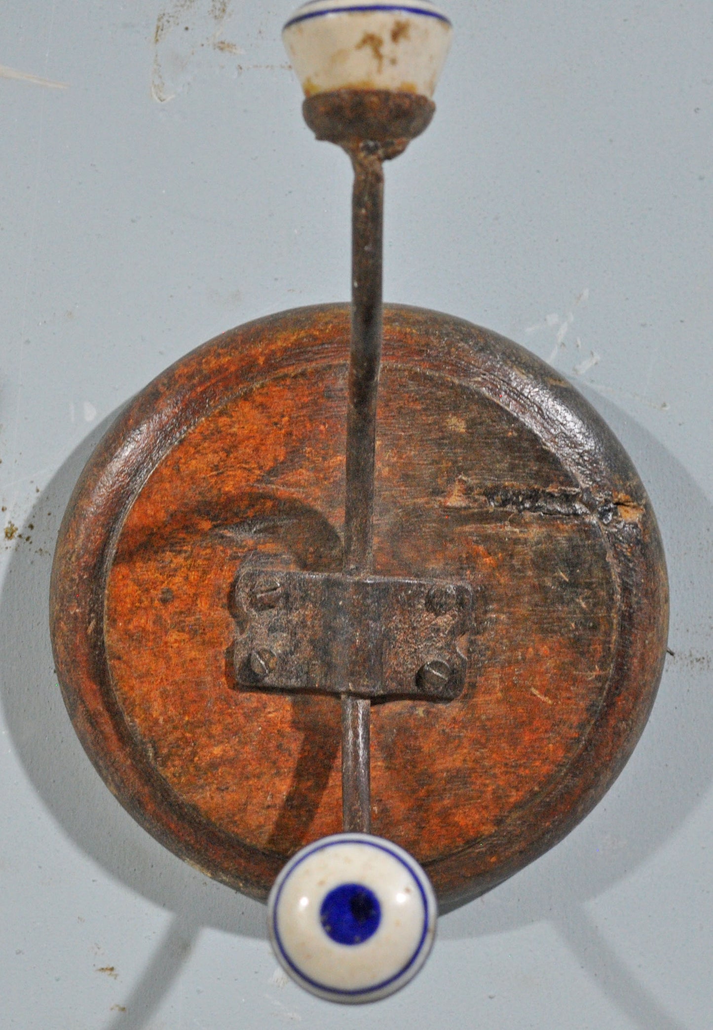 Vintage Wooden Wall Hanging 1 Hook Hanger Original Old Hand Crafted