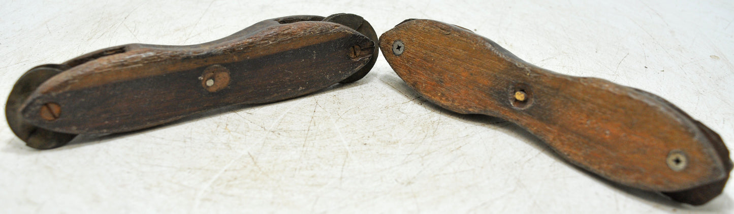 Antique Wooden Holy Man's Musical Clamps Original Old Hand Carved