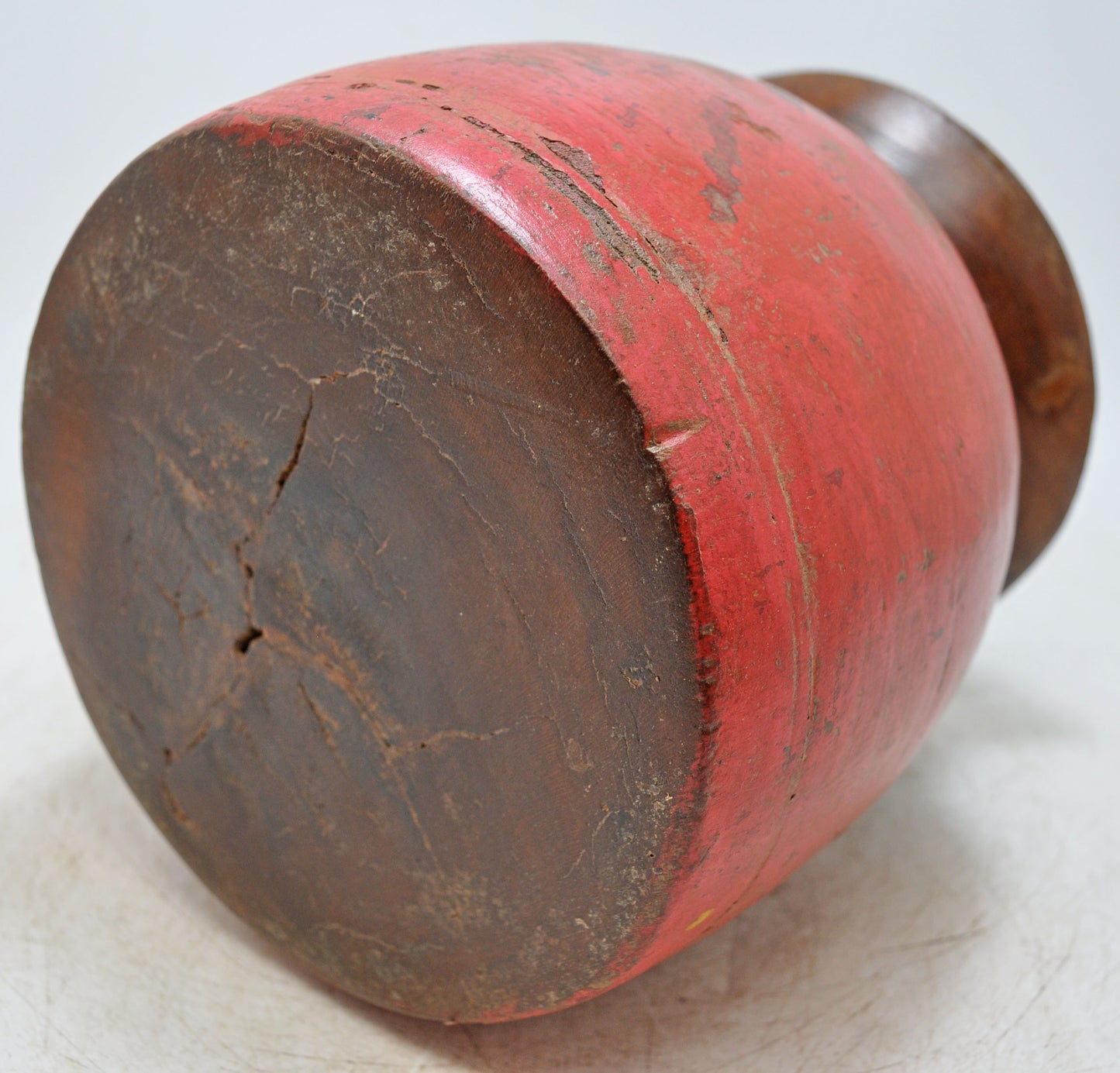 Antique Wooden Himalayan Water Pot Original Old Hand Carved