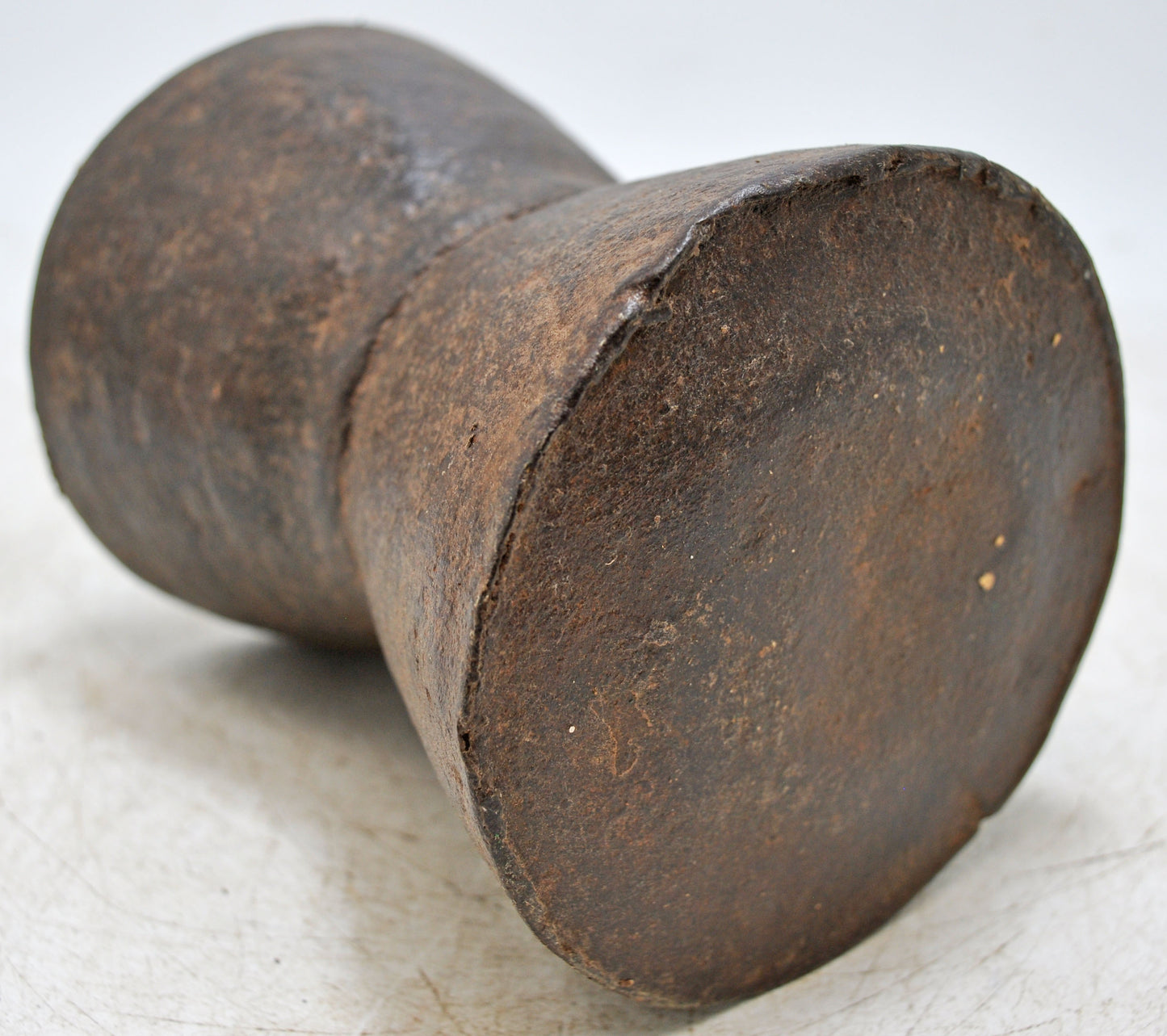 Antique Iron Grain Measurement Paili Pot Original Old Hand Carved