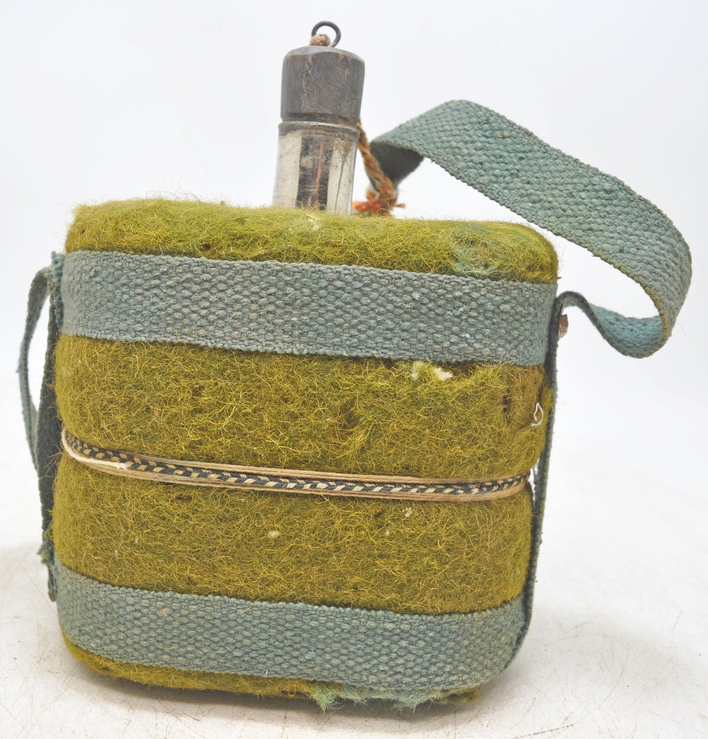 Vintage Iron Travelling Water Bottle Original Old Hand Crafted