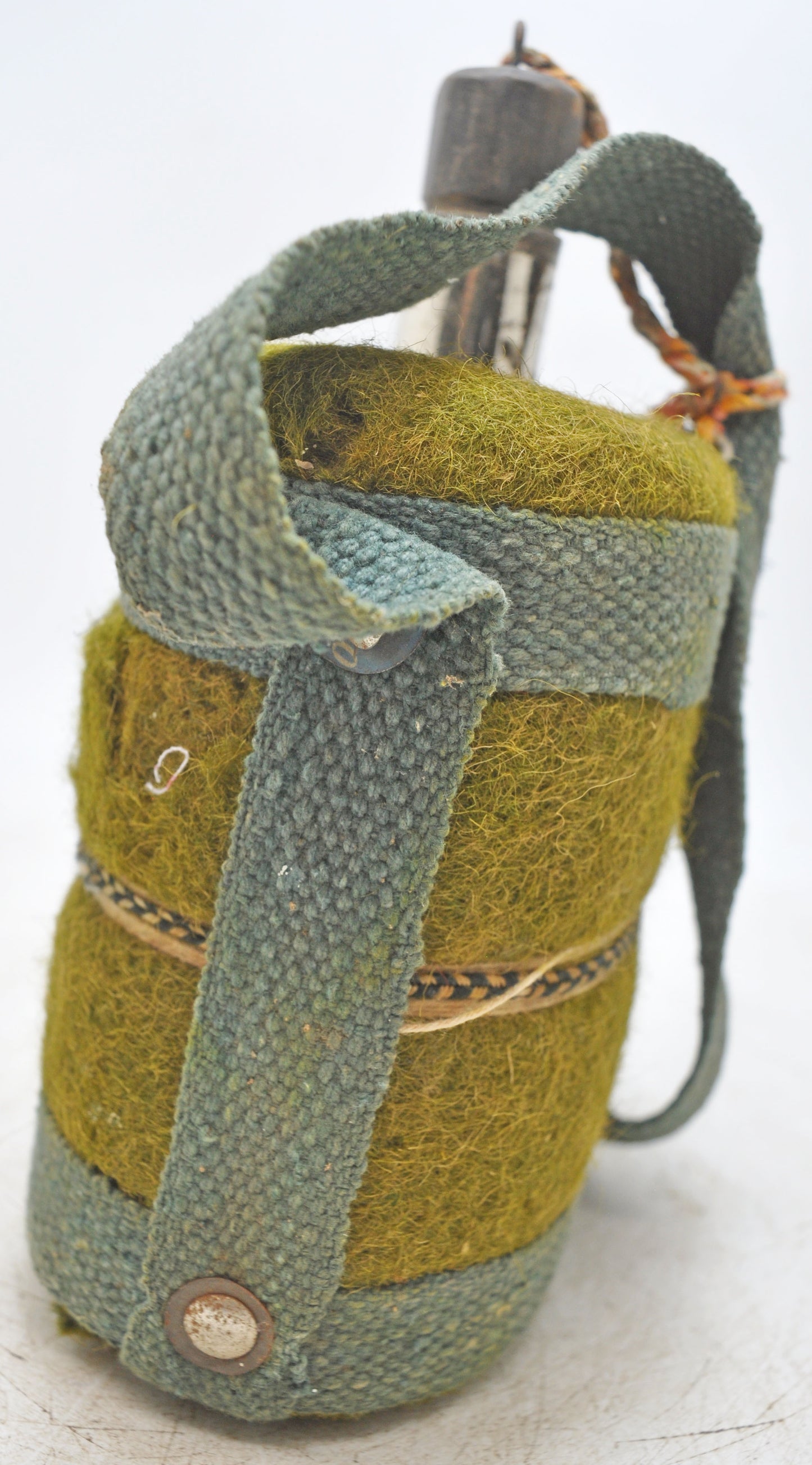 Vintage Iron Travelling Water Bottle Original Old Hand Crafted