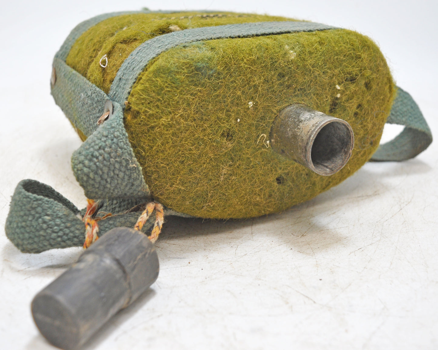 Vintage Iron Travelling Water Bottle Original Old Hand Crafted