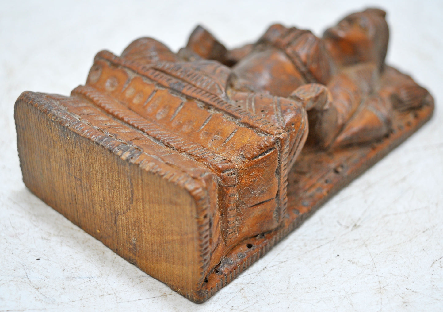 Antique Wooden God Shiva Idol Figurine Original Old Fine Hand carved