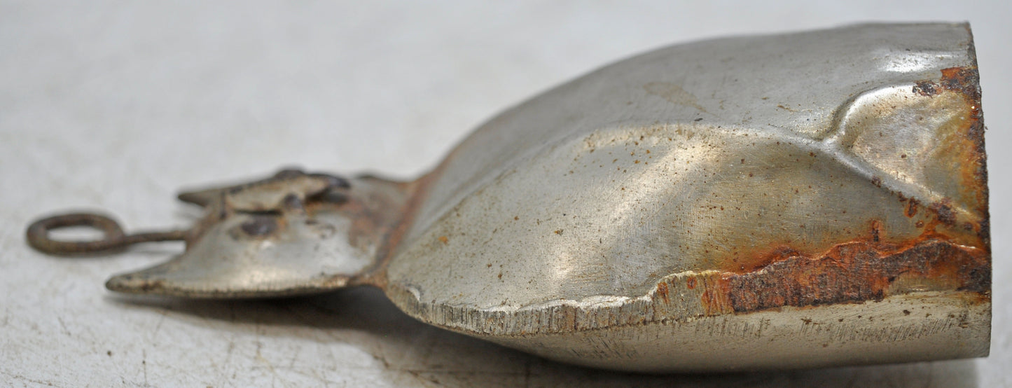 Vintage Iron Owl Design Small Bell Original Old Hand Crafted