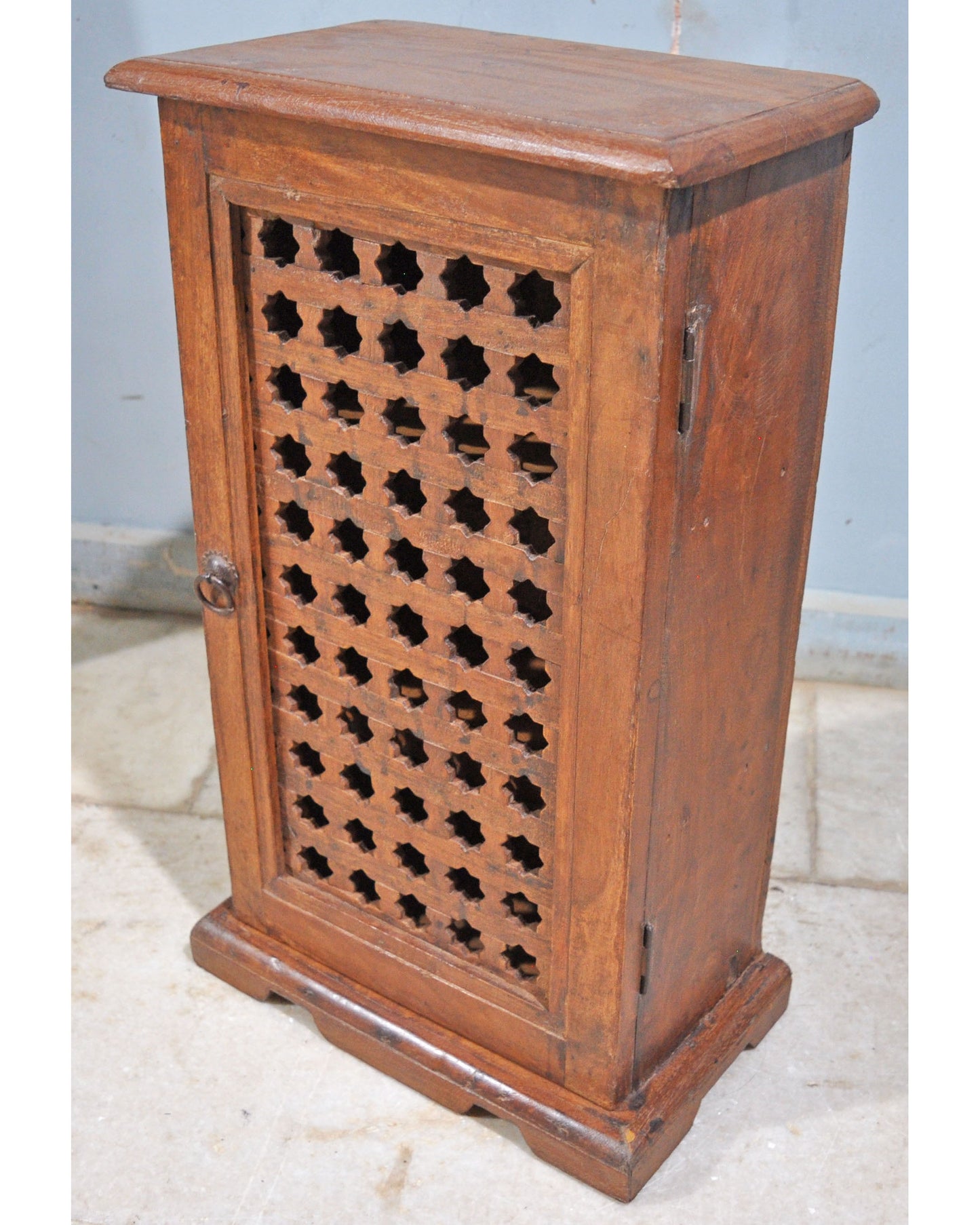 Vintage Wooden Side Kitchen Cabinet Original Old Hand Crafted Wooden Grill