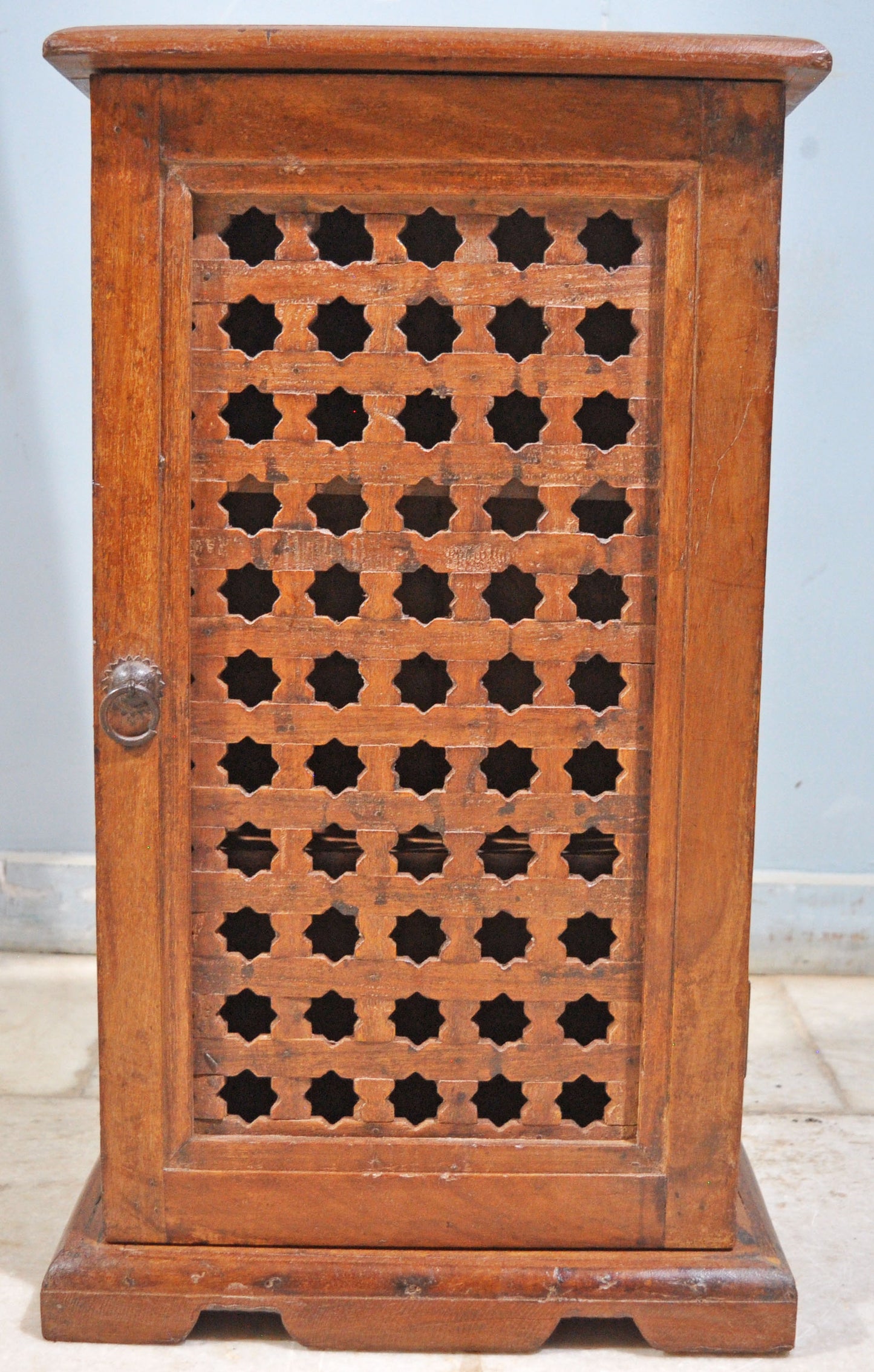 Vintage Wooden Side Kitchen Cabinet Original Old Hand Crafted Wooden Grill