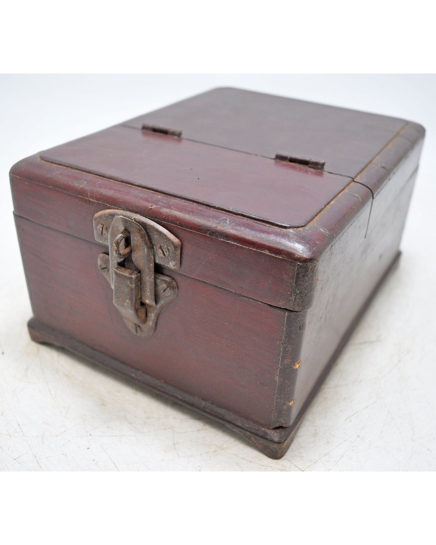 Antique Wooden Travelling Shaving Vanity Box Original Old Hand Crafted