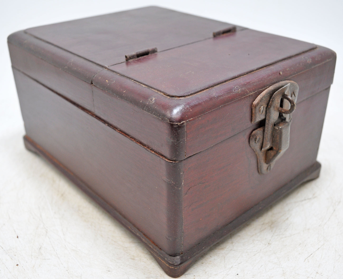 Antique Wooden Travelling Shaving Vanity Box Original Old Hand Crafted