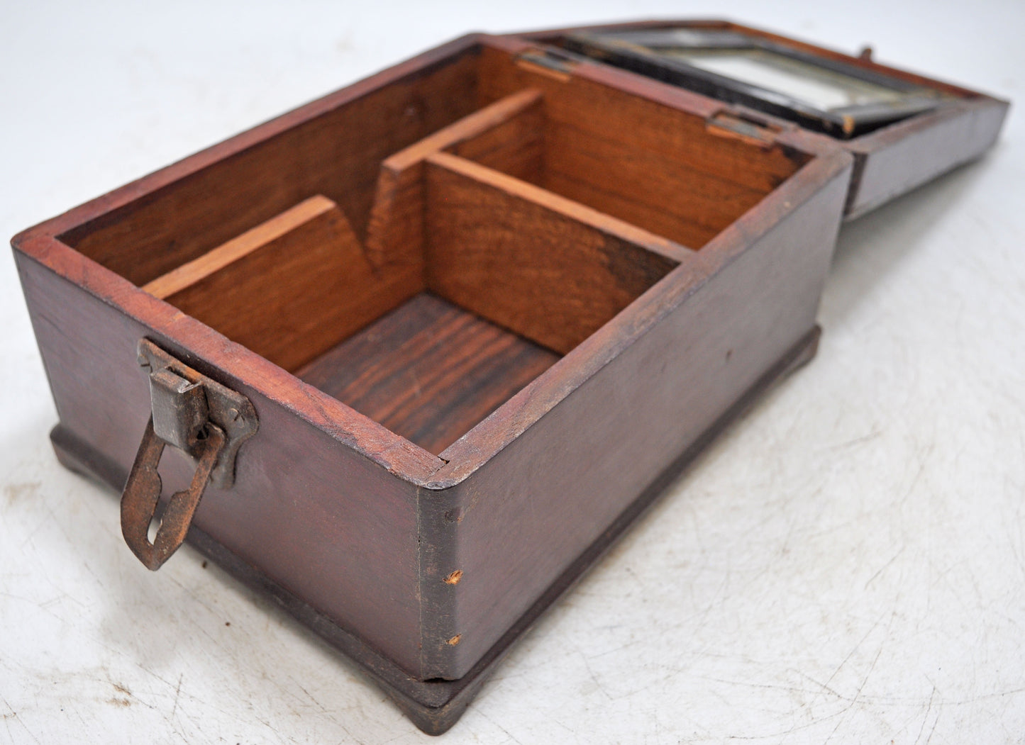Antique Wooden Travelling Shaving Vanity Box Original Old Hand Crafted