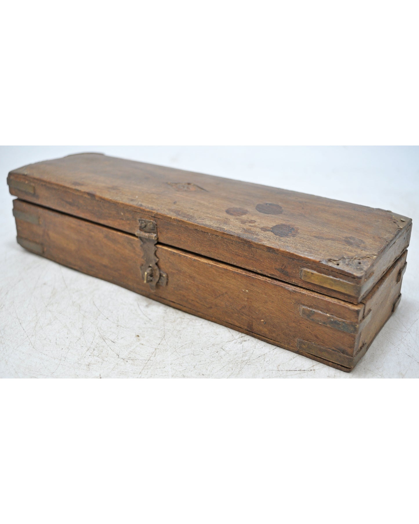 Antique Wooden Pencil Stationary Box Original Old Hand Crafted