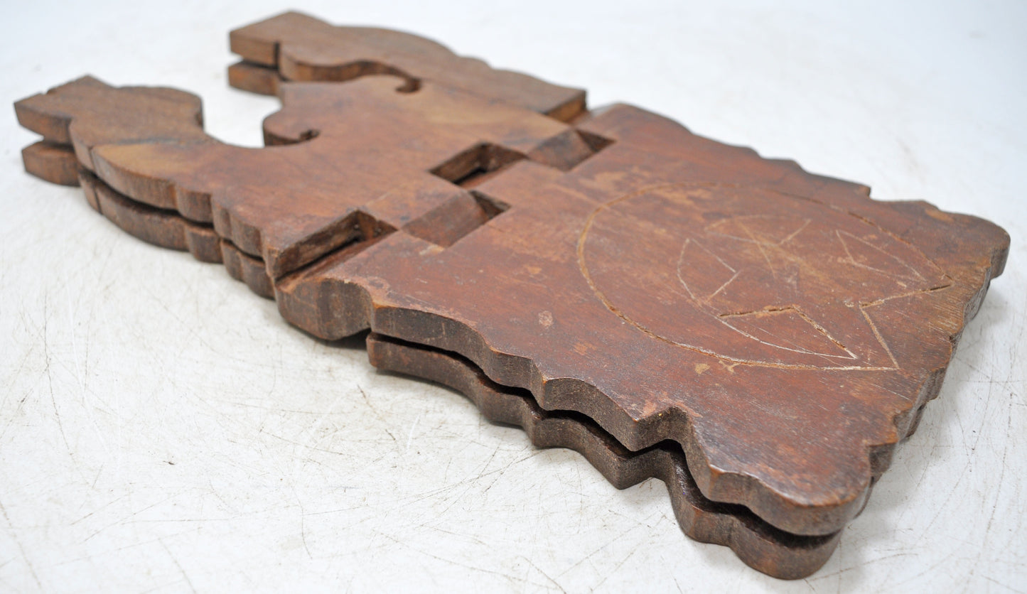 Antique Wooden Holy Quran Book Stand Original Old Hand Crafted