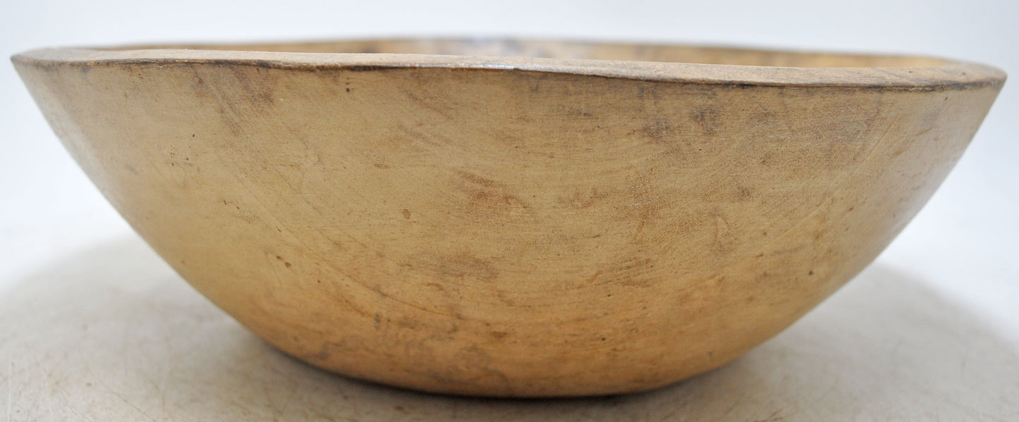 Antique Wooden Roung Dough Kneading Parat Bowl Original Old Hand Carved