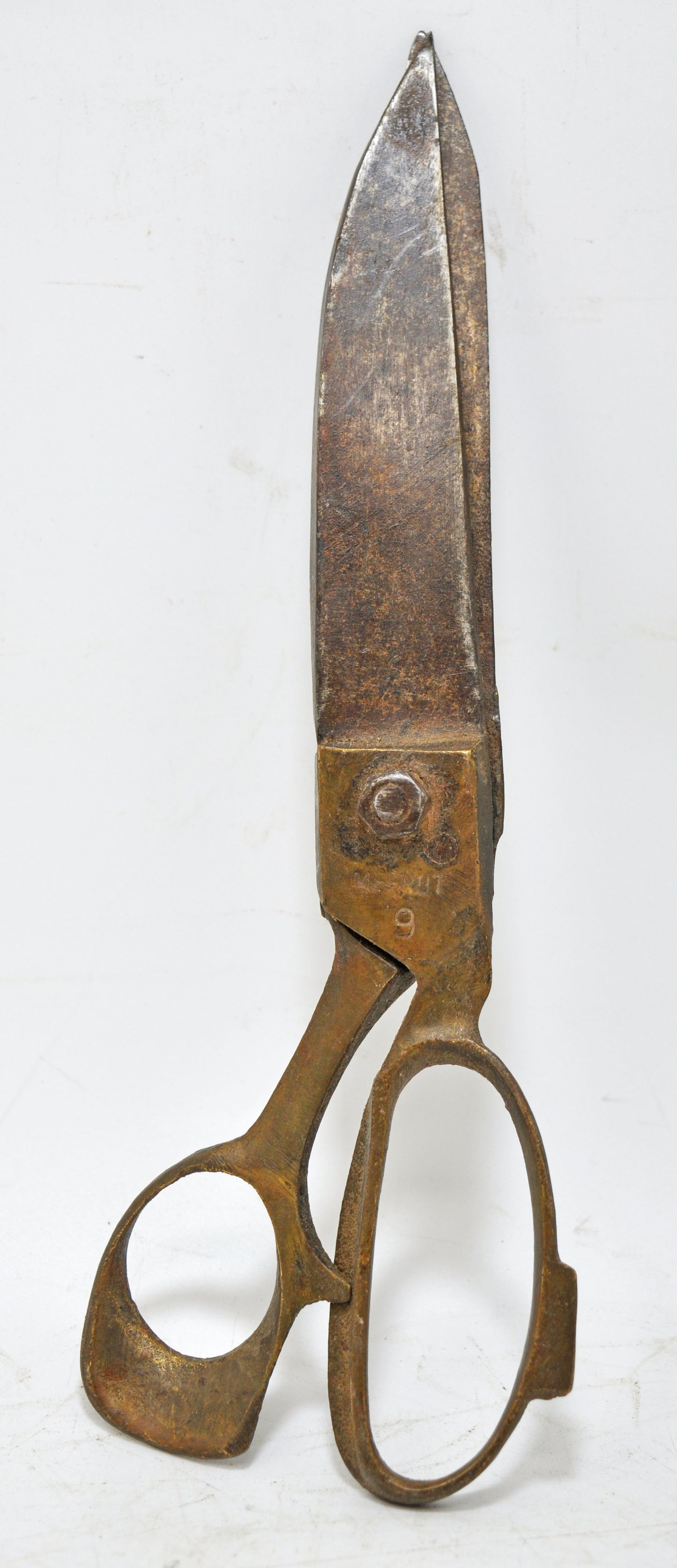 Antique Iron Brass Old Long Tailor's Scissors Original Old Hand Crafted