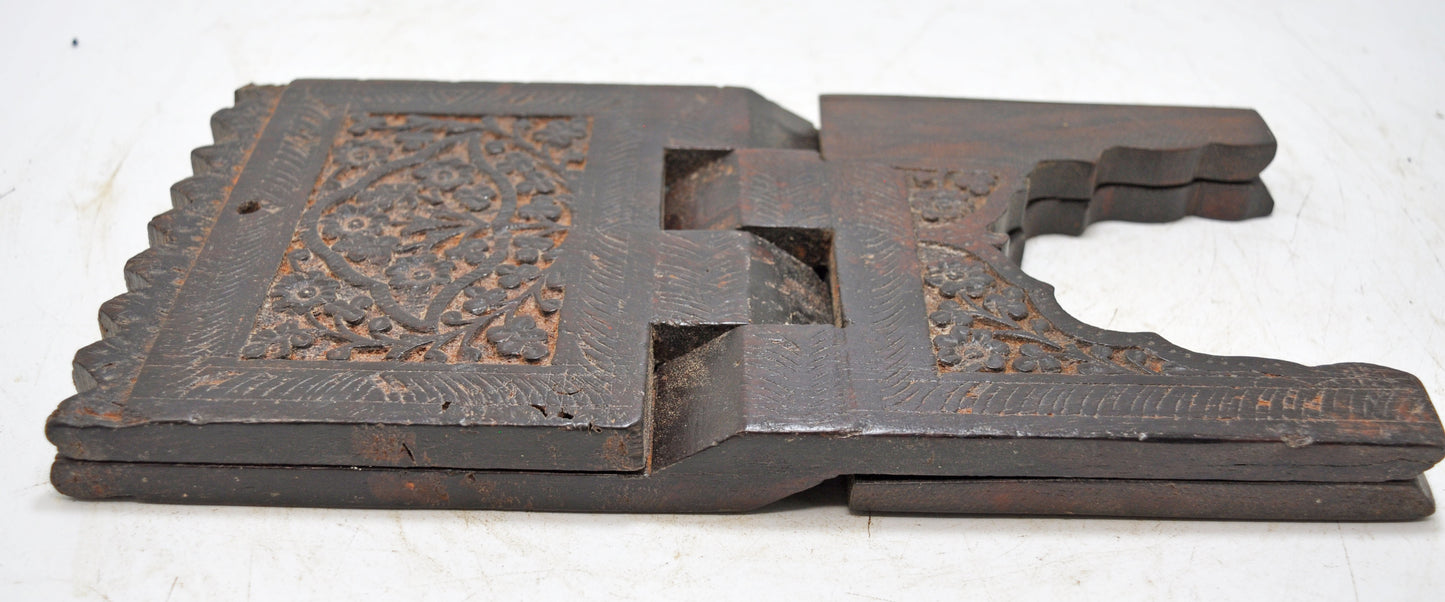 Antique Wooden Holy Quran Book Stand Original Old Hand Crafted